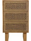 meuble nuit trois tiroirs bois et corde design chaleureux