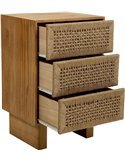 petite table de nuit bois et corde rangement pratique