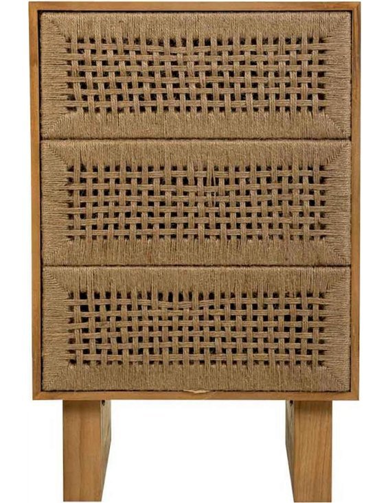 meuble chambre rustique tiroirs corde bois naturel chic
