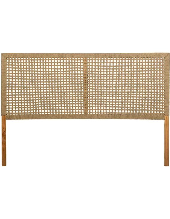 décoration chambre tête de lit en bois et corde tressée
