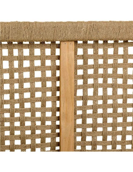 inspiration chambre naturelle tête de lit bois et corde