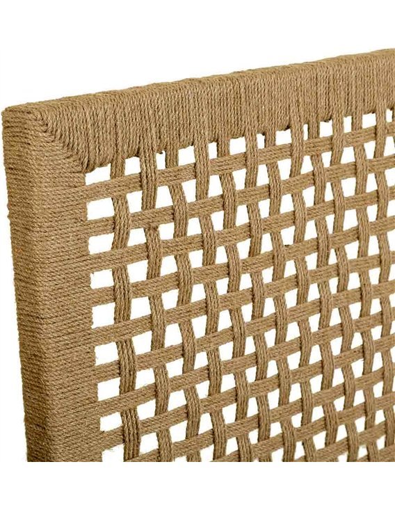 Tête de lit bois et corde tressée esprit naturel chaleureux