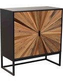 buffet contemporain bois métal noir design soleil élégant