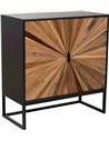 buffet contemporain bois métal noir design soleil élégant