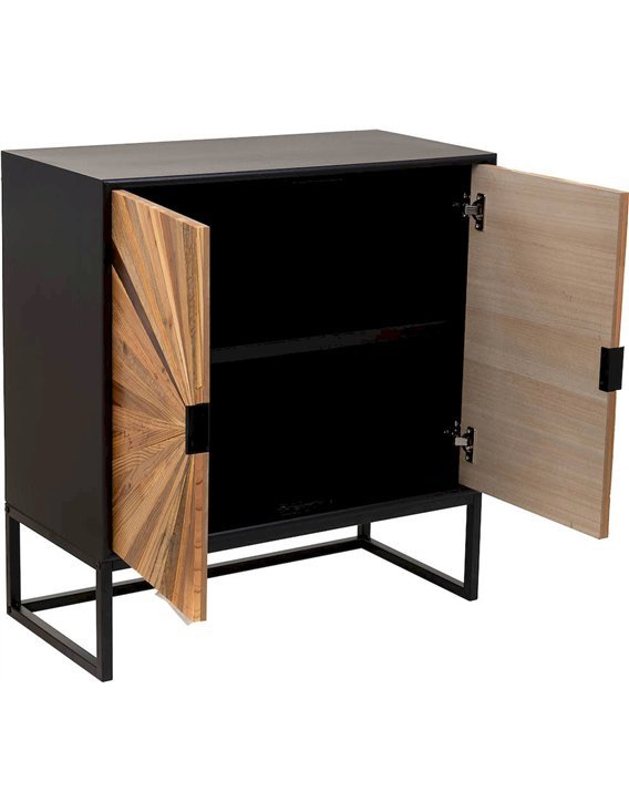 armoire bois métal noir tendance déco contemporaine