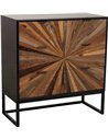 commode contemporaine en bois et métal design graphique élégant