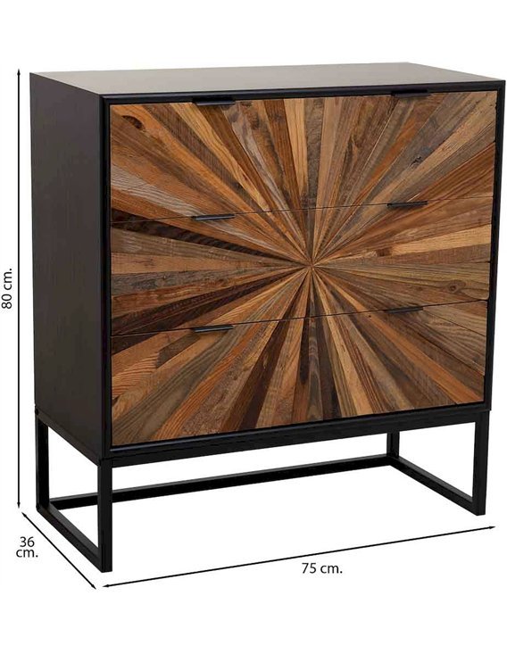 commode tendance bois et métal inspiration contemporaine
