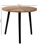 petite table salon bois et métal noir élégante