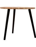 table auxiliaire ronde bois naturel et métal noir