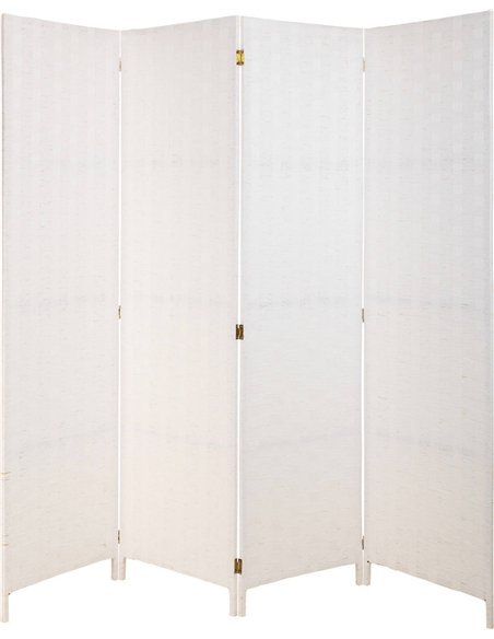 paravent blanc tressé design élégant pour salon