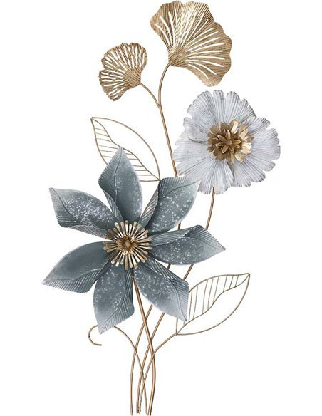 décoration murale florale multicolore design contemporain