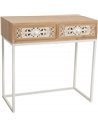 console bois blanc sculpté design contemporain élégant