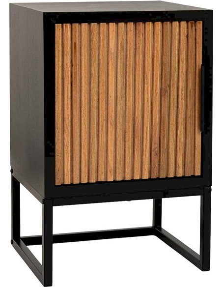 table de chevet industrielle bois métal style contemporain