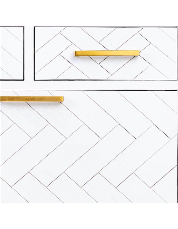 range chaussures design contemporain blanc et or