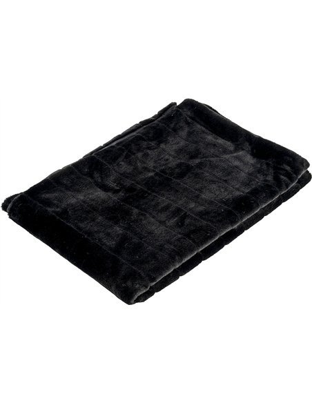 jeté de canapé noir doux et chic