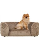 couchage chien chic chenille taupe intérieur contemporain