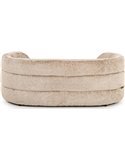 Lit pour chien en chenille taupe confort et élégance