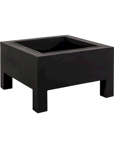 brasero extérieur design noir pour jardin élégant