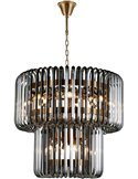 lustre design verre fumé élégant pour salon contemporain