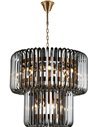 lustre design verre fumé élégant pour salon contemporain