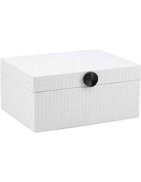 boîte de rangement blanche élégante pour accessoires maison