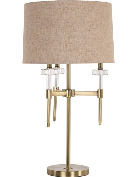 lampe de table élégante en laiton brossé design chic