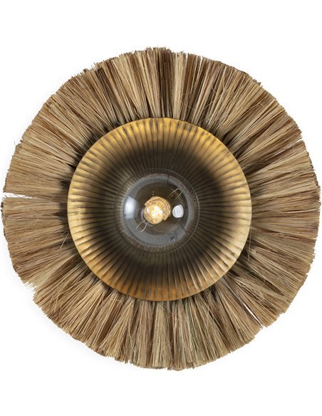 Applique herbe de mer et laiton vieilli esprit naturel raffiné