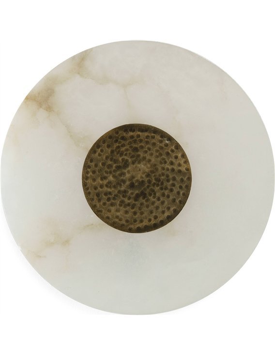 applique murale albâtre blanc et laiton vieilli design raffiné