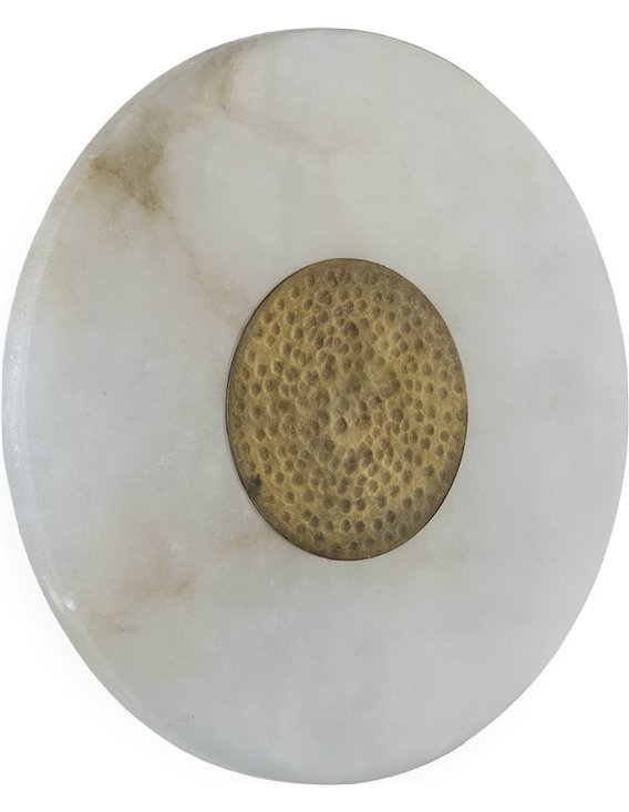 applique murale albâtre blanc et laiton vieilli design raffiné