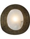 Applique murale albâtre blanc et laiton vieilli élégance lumineuse
