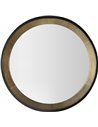 miroir rond métal et bois doré noir design contemporain