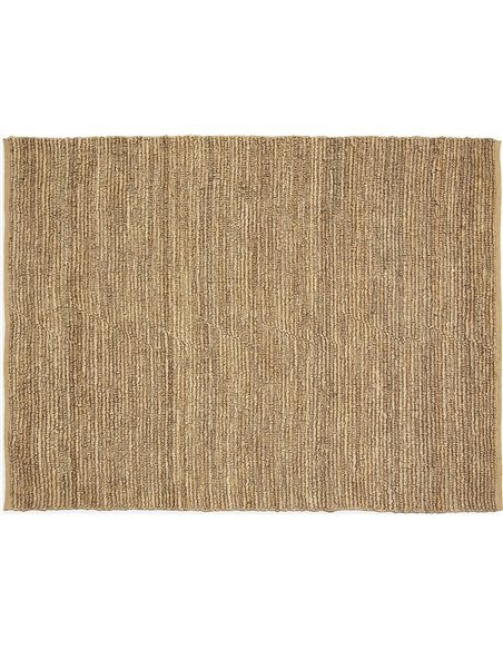Tapis en jute naturel finition authentique pour salon chaleureux