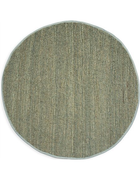 Tapis rond en jute gris ambiance naturelle et chaleureuse