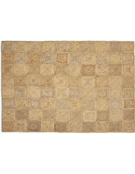 Tapis en jute naturel tressé ambiance chaleureuse salon