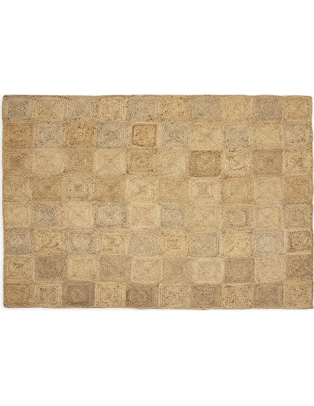 Tapis en jute naturel motif tressé élégant pour salon cosy