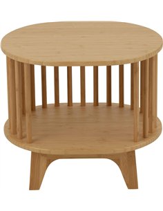 table gigogne rotin naturel design élégant salon