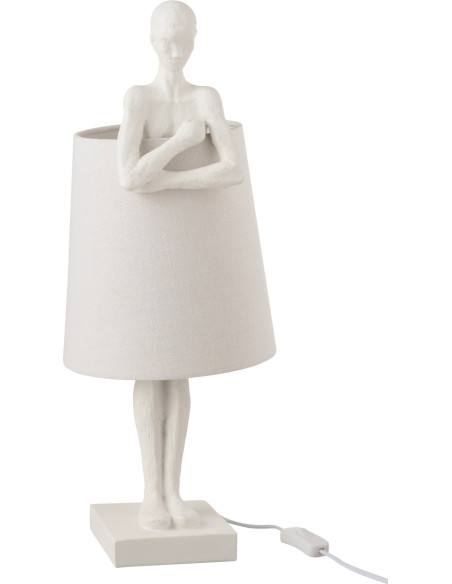 lampe figurine blanche design pour salon élégant