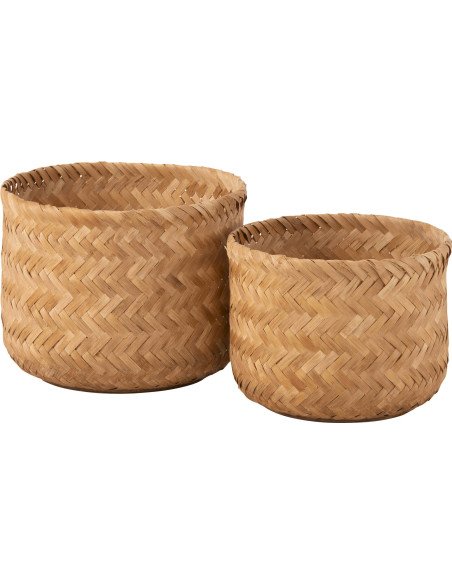 Panier bambou naturel rangement élégant pour la maison