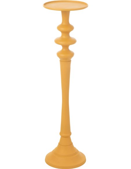 photophore haut ocre design en aluminium élégant