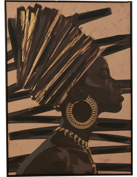 Portrait femme africaine élégante toile décorative murale