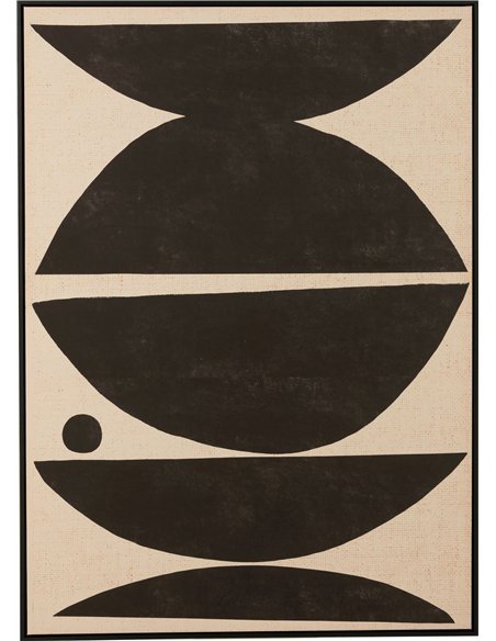 tableau mural design ethnique toile marron noir décoratif