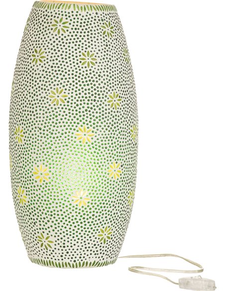 lampe décorative en verre vert design élégant pour salon
