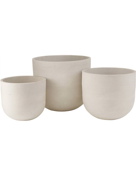 cachepot rond blanc en céramique décoratif pour plante