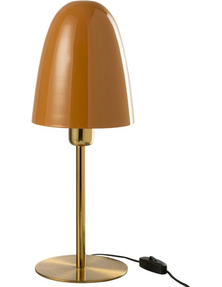 lampe de table design métal ocre or élégance salon