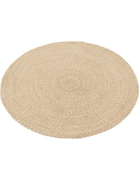 tapis rond naturel extérieur ambiance bohème terrasse