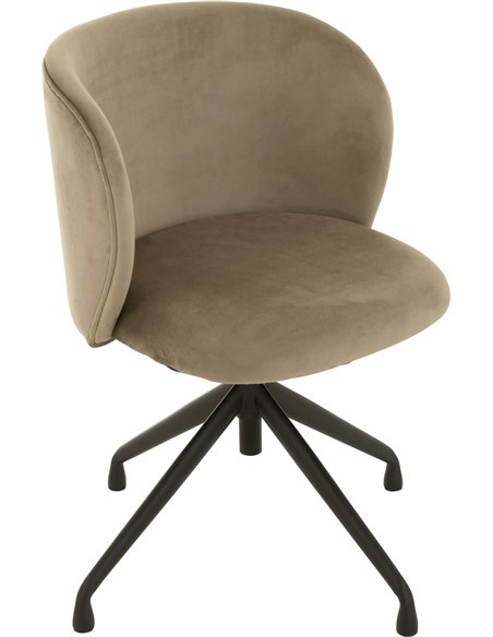 chaise design velours gris foncé tendance salon moderne