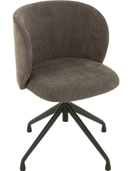 chaise pivotante design textile gris foncé moderne