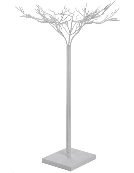 arbre décoratif blanc en métal pour salon élégant