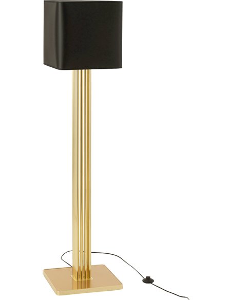 lampadaire moderne or et noir pour salon chic
