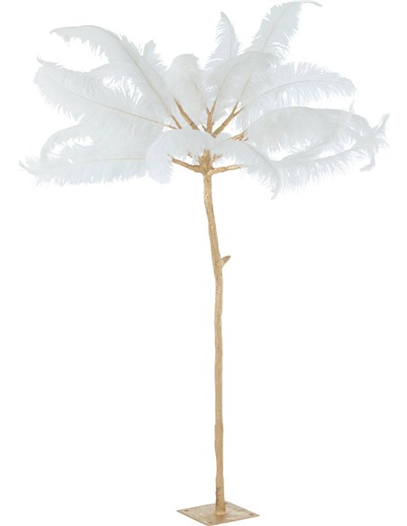 arbre décoratif plumes doré blanc design unique élégant